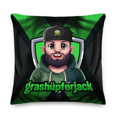 grashuepferjack - Premium-Kissen mit Druck