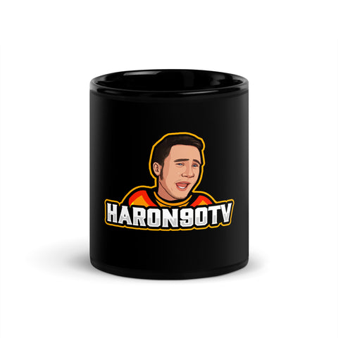 HaRon90TV - Schwarze glänzende Tasse