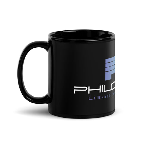 Philosophia_de - Schwarze, glänzende Tasse