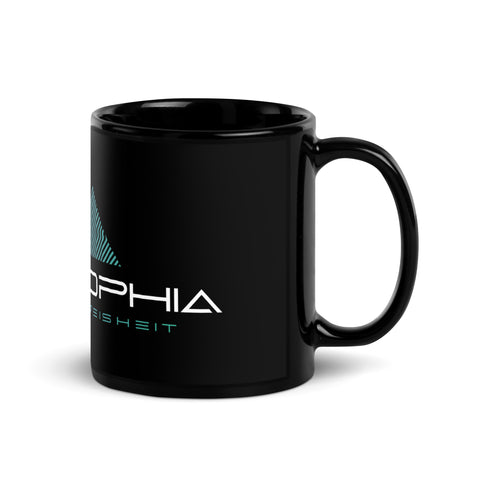 Philosophia_de - Schwarze, glänzende Tasse