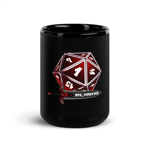 RPG_Desaster - Schwarze glänzende Tasse