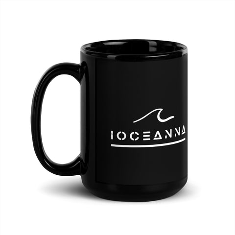 iOceanna - Schwarze glänzende Tasse