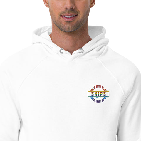 SNIPS1912 - PRIDE Unisex Bio-Raglan-Hoodie mit Stick