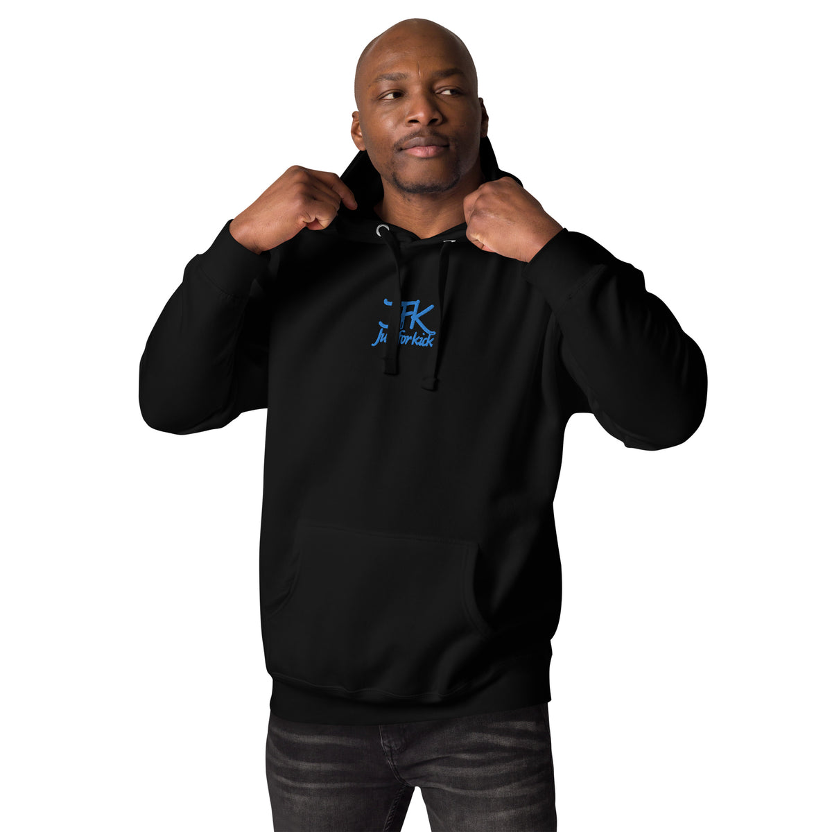 rene_jfk - Unisex-Premium-Hoodie mit Stick und Druck