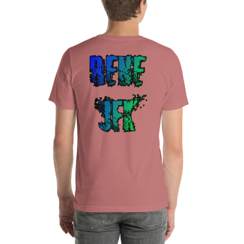 rene_jfk - Unisex-T-Shirt mit Stick und Druck