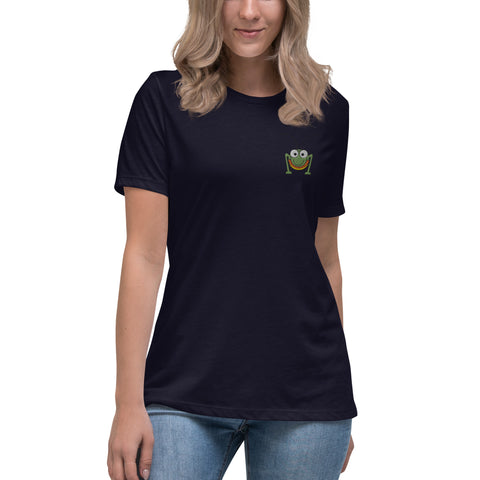 grashuepferjack - Lockeres Damen-T-Shirt mit Stick