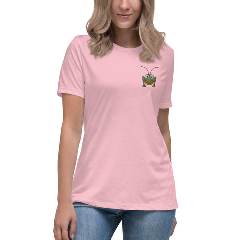 grashuepferjack - Lockeres Damen-T-Shirt mit Stick