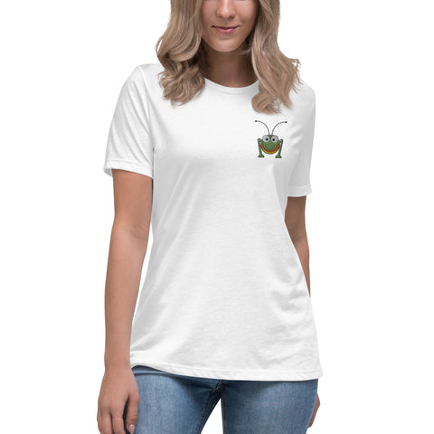 grashuepferjack - Lockeres Damen-T-Shirt mit Stick