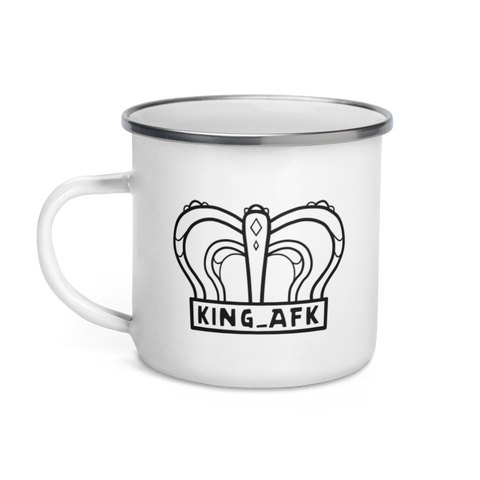 King_AFK - Emailletasse mit Druck