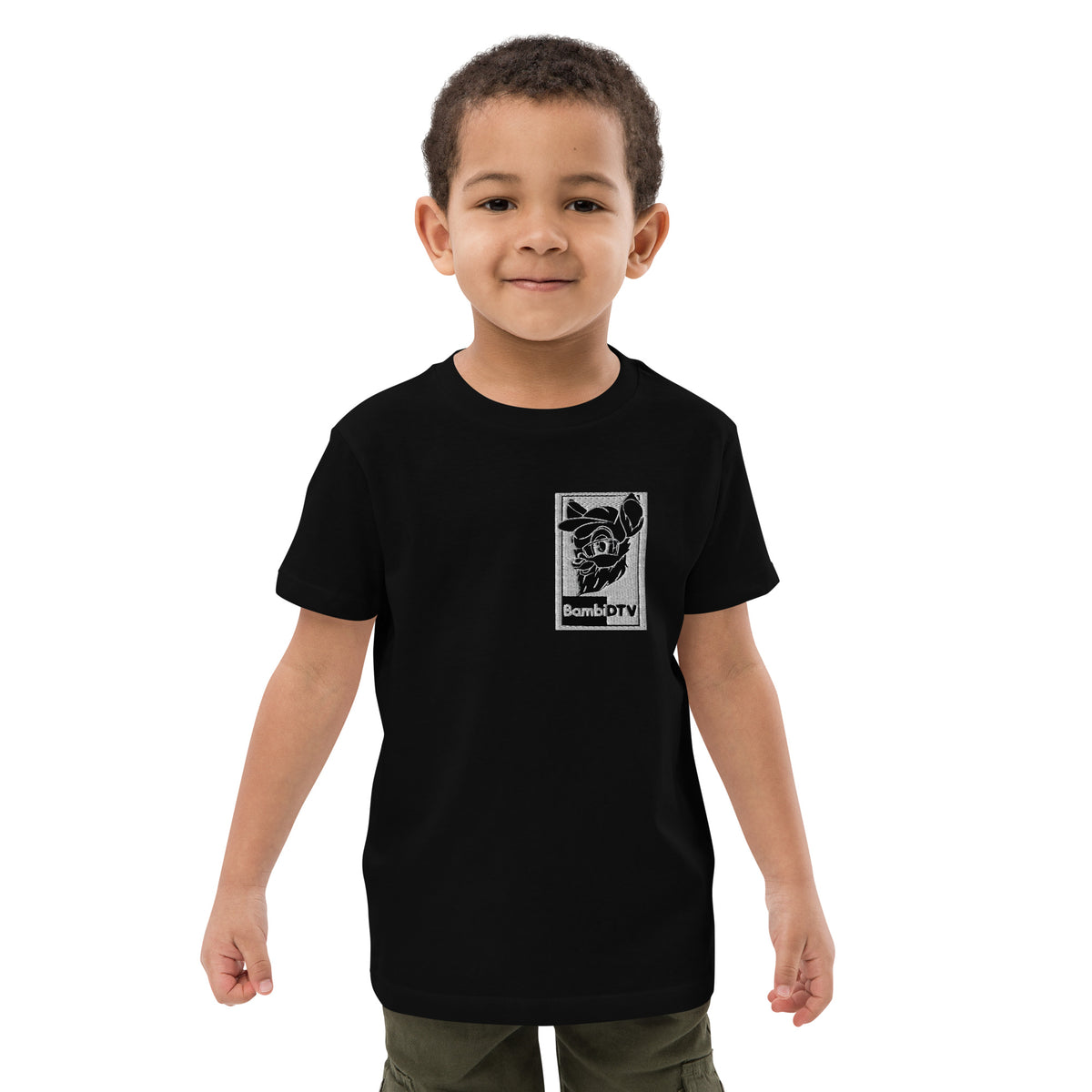 BambiDTV - Kinder-T-Shirt aus Bio-Baumwolle mit Stick