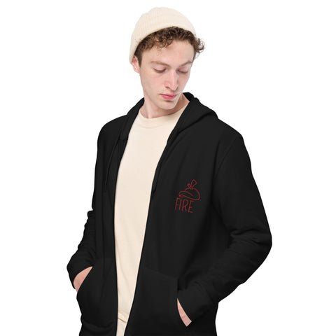 LuiTheDinosaur - Unisex-Zip-Hoodie mit Stick