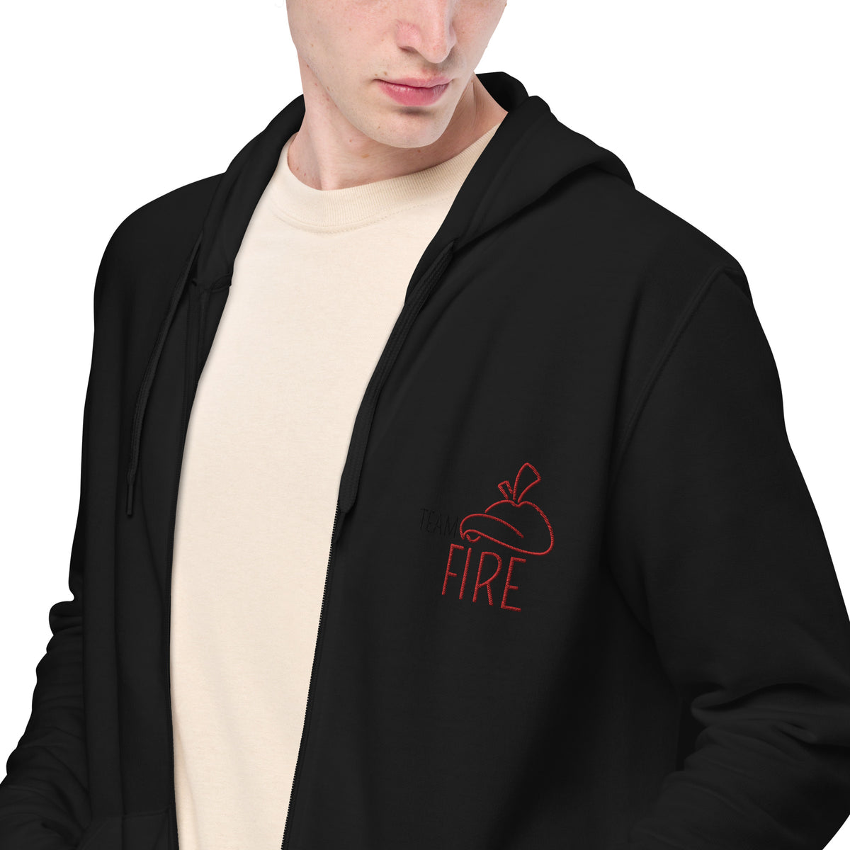 LuiTheDinosaur - Unisex-Zip-Hoodie mit Stick