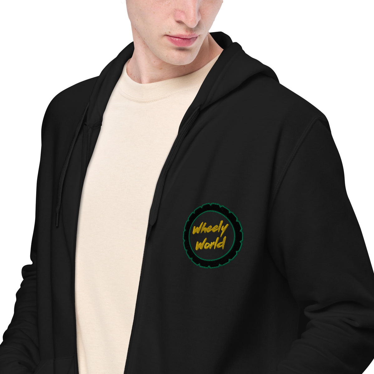 WheelyWorld - Unisex-Zip-Hoodie mit Stick