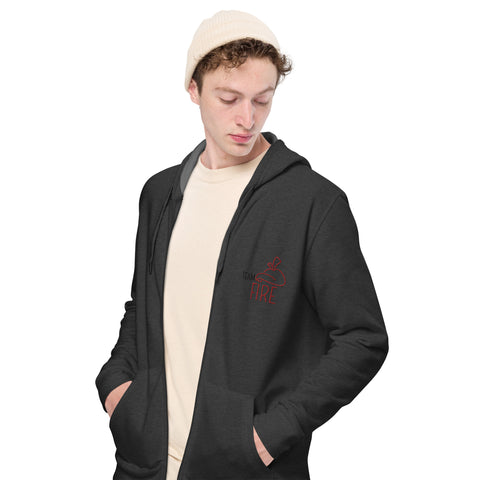 LuiTheDinosaur - Unisex-Zip-Hoodie mit Stick