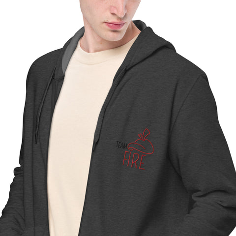 LuiTheDinosaur - Unisex-Zip-Hoodie mit Stick