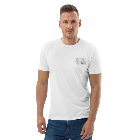 Lachsinator - Herren-T-Shirt aus Bio-Baumwolle mit Stick