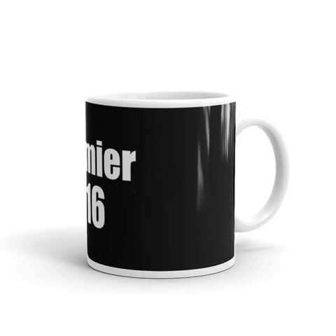 Schmier316 - Weiß, schwarze Tasse mit Logo