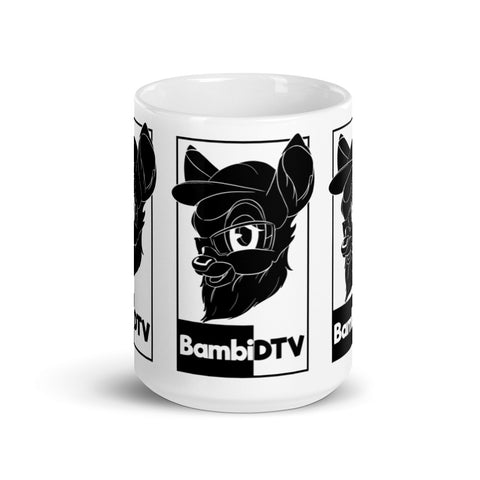 BambiDTV - Weiße, glänzende Tasse mit Druck