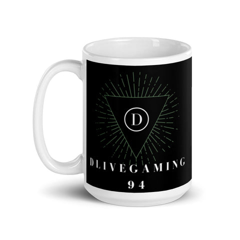 dlivegaming94 - Weiße, glänzende Tasse mit Druck