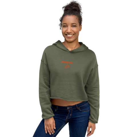 PizzaBoyOnAir - Damen Cropped Hoodie mit Stick