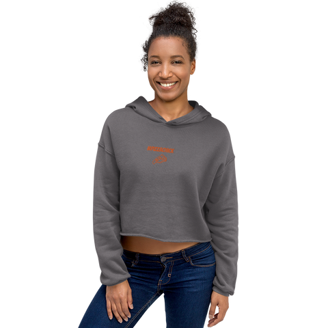 PizzaBoyOnAir - Damen Cropped Hoodie mit Stick