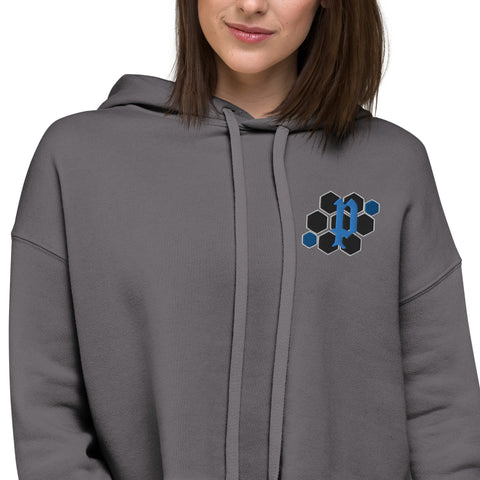 PitbullPitTv - Damen-Crop-Hoodie mit Stick